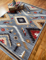 American Dakota Interlaced Horizon Gray Stone Rug - 0757GST234