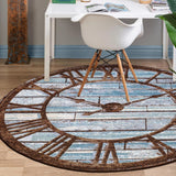 American Dakota It's About Time Blue Rug - OKA0351BLU296