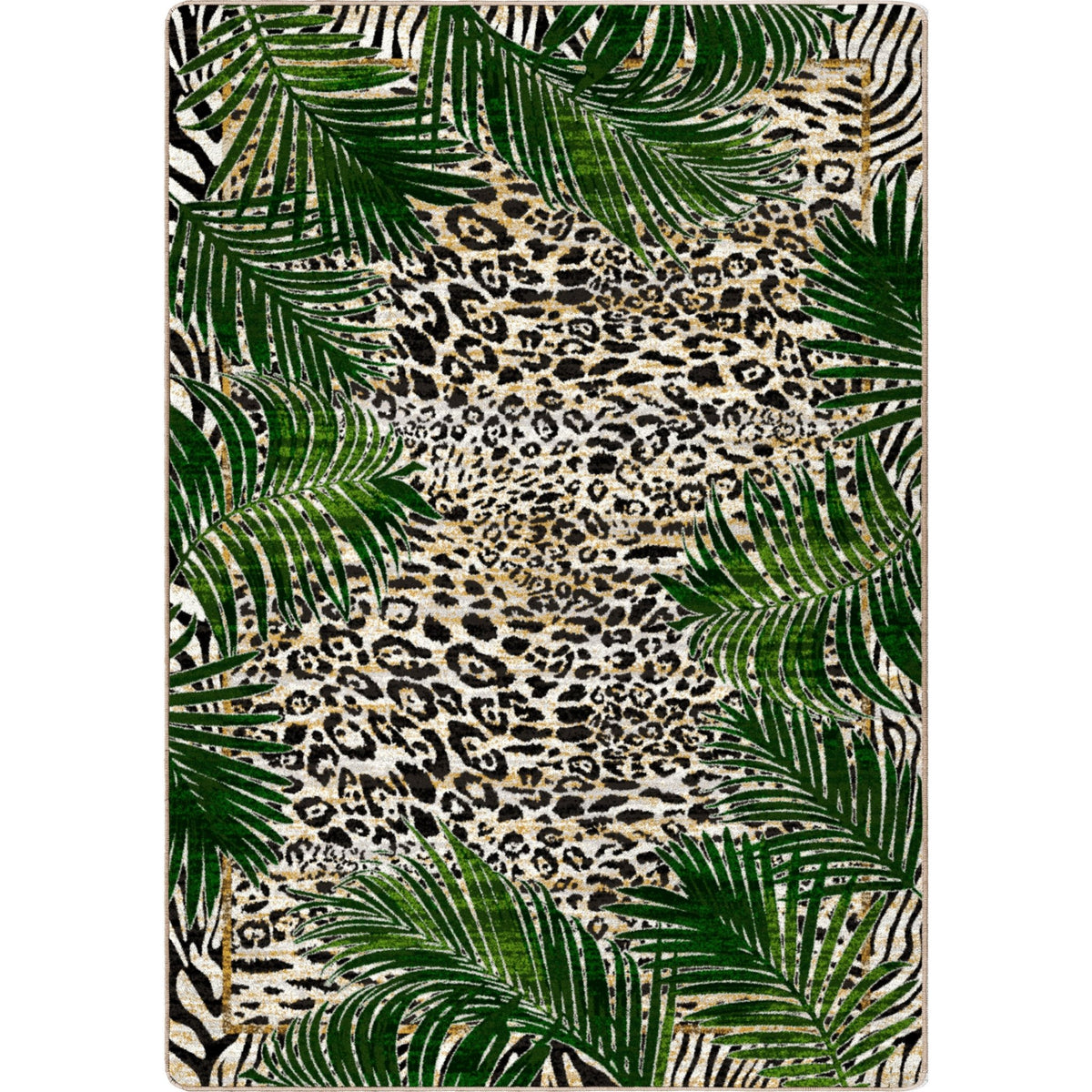 American Dakota Jungle Border Natural Rug - 0496NAT234