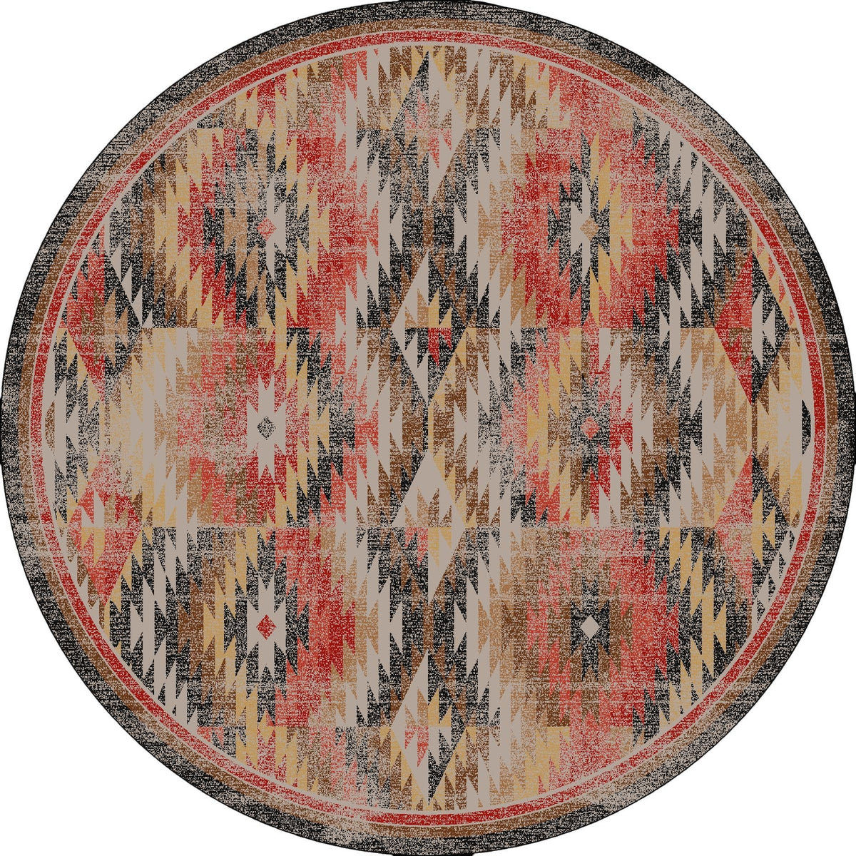 American Dakota Just Praying Distressed Red Rug