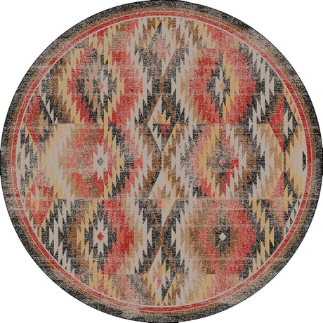 American Dakota Just Praying Distressed Red Rug