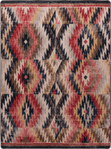 American Dakota Just Praying Distressed Red Rug