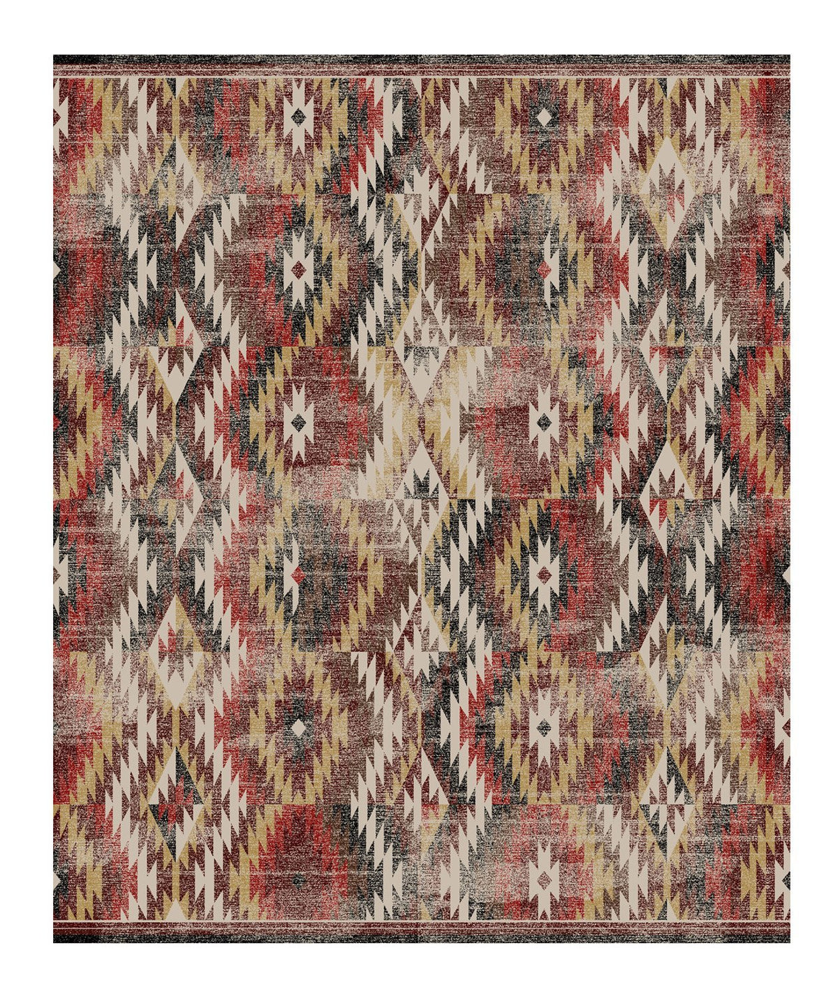 American Dakota Just Praying Distressed Red Rug