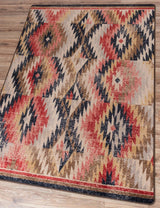 American Dakota Just Praying Distressed Red Rug