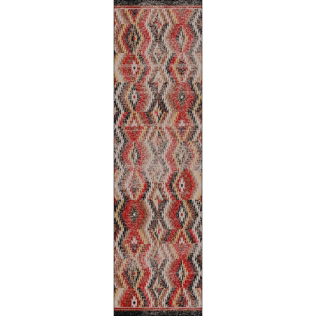American Dakota Just Praying Distressed Red Rug