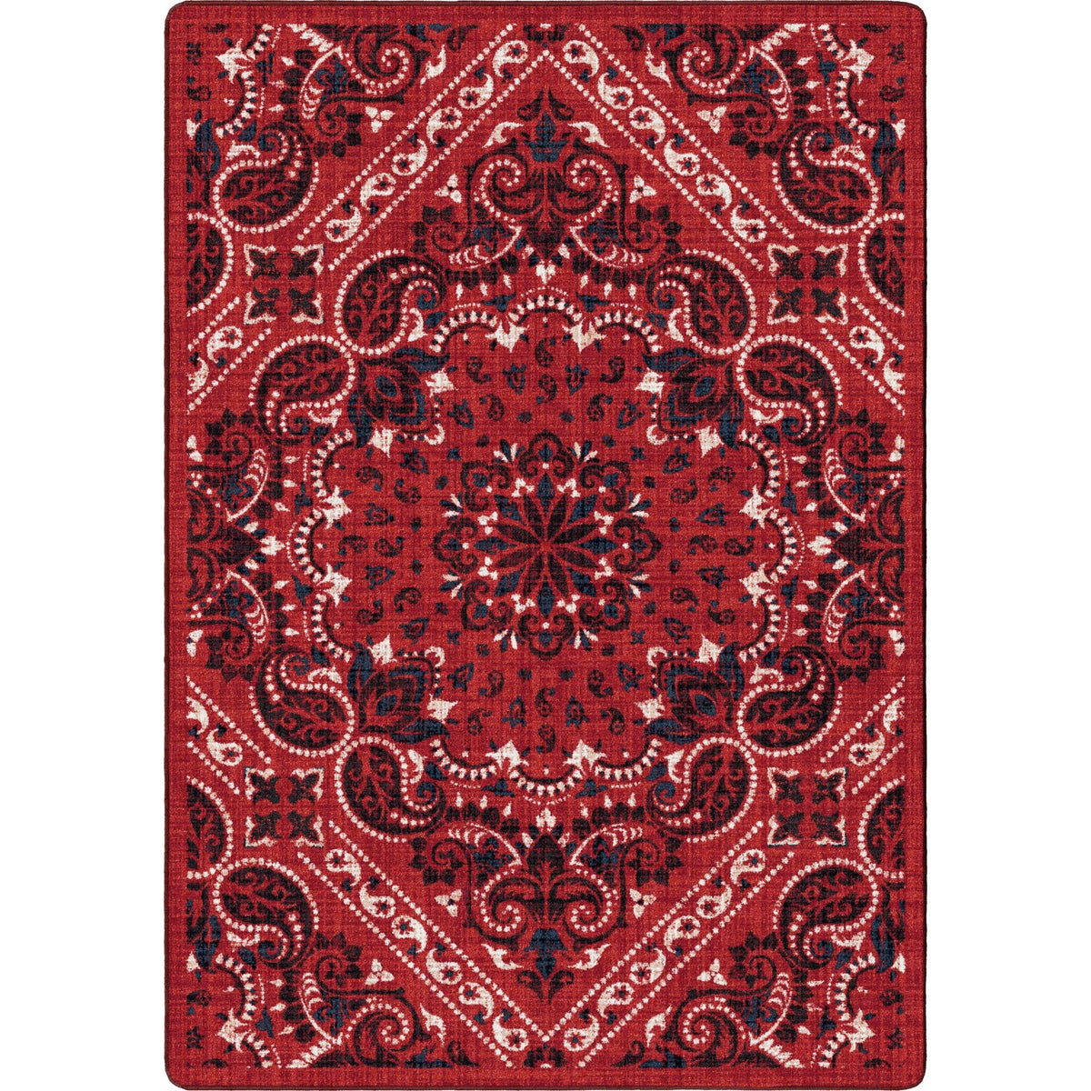 American Dakota Kerchief Rodeo Red Rug - 0559RRD234