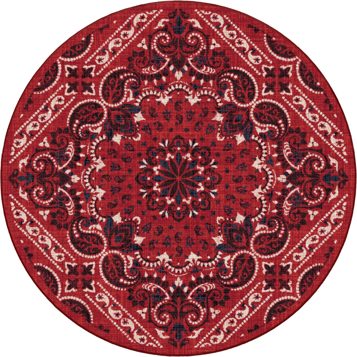 American Dakota Kerchief Rodeo Red Rug - 0559RRD234