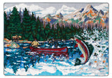American Dakota Lake Trout Paint by Number Rug - 0267PB234