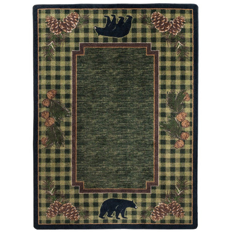 American Dakota Lakeside Bear Green Rug - 0272GRN234