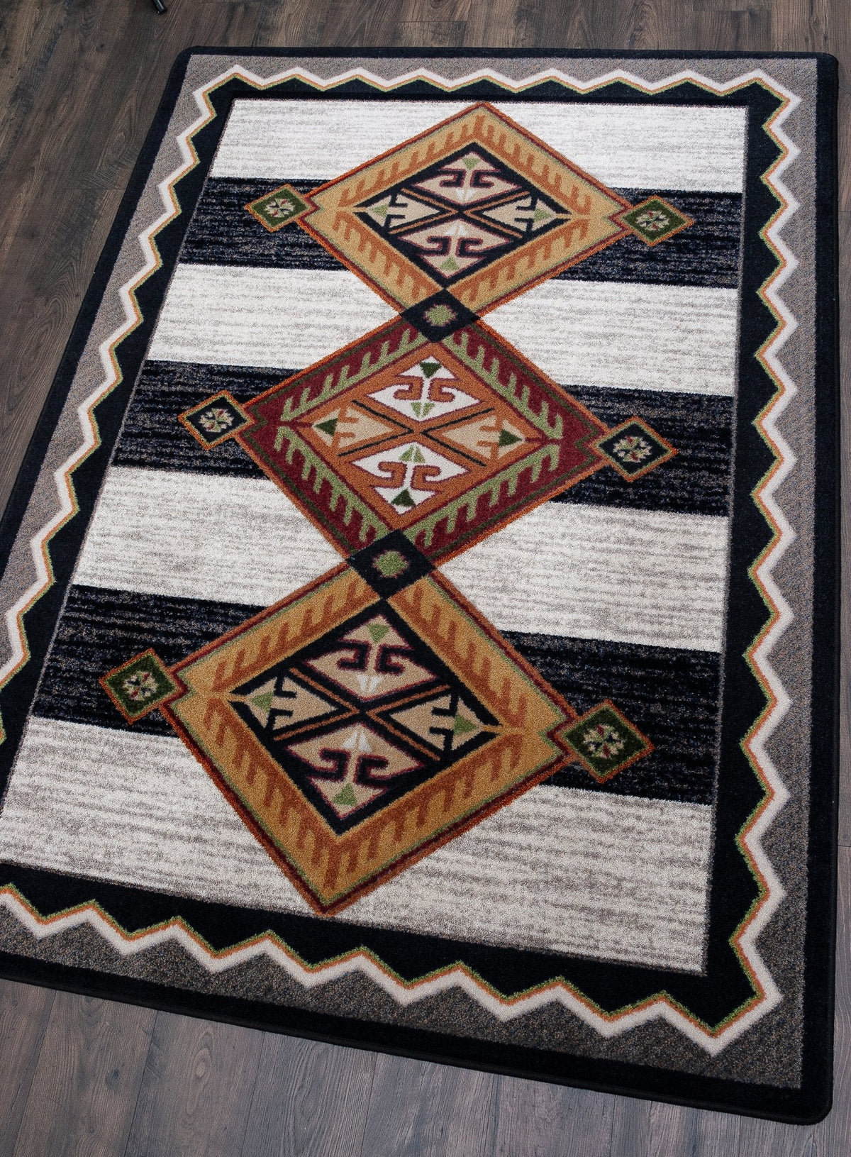 American Dakota Lineage Black & White Rug