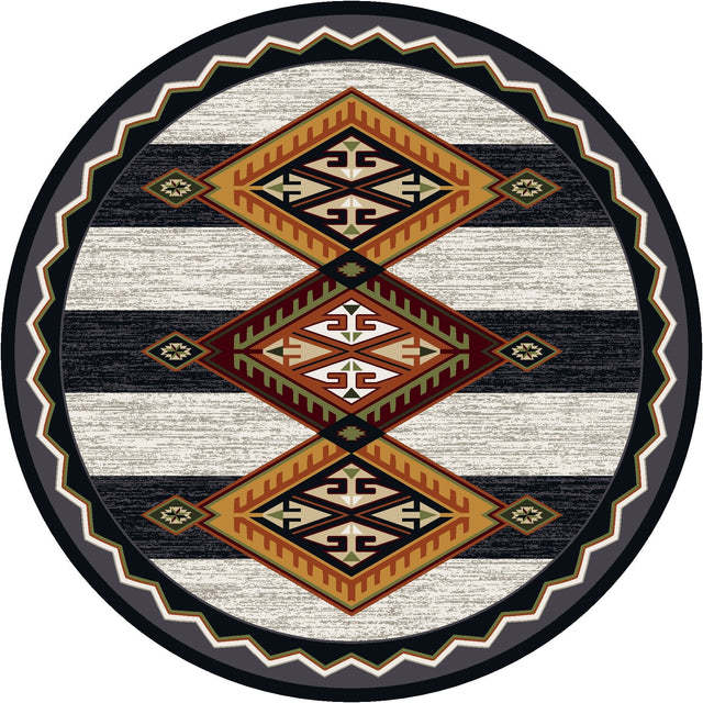 American Dakota Lineage Black & White Rug