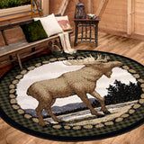 American Dakota Majestic Moose Green Rug - 0098GRN296