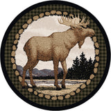 American Dakota Majestic Moose Green Rug - 0098GRN296