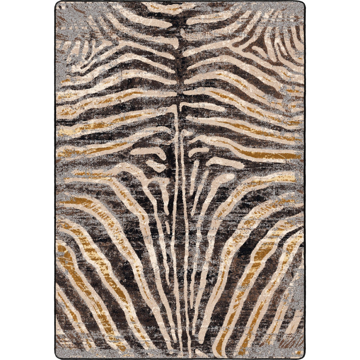 American Dakota Midnight Zebra Rawhide Rug - 0644RWH234