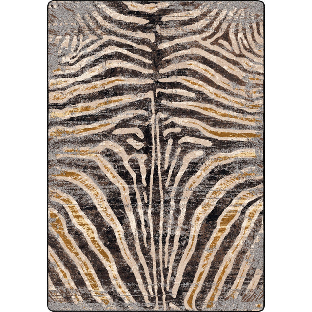 American Dakota Midnight Zebra Rawhide Rug - 0644RWH234