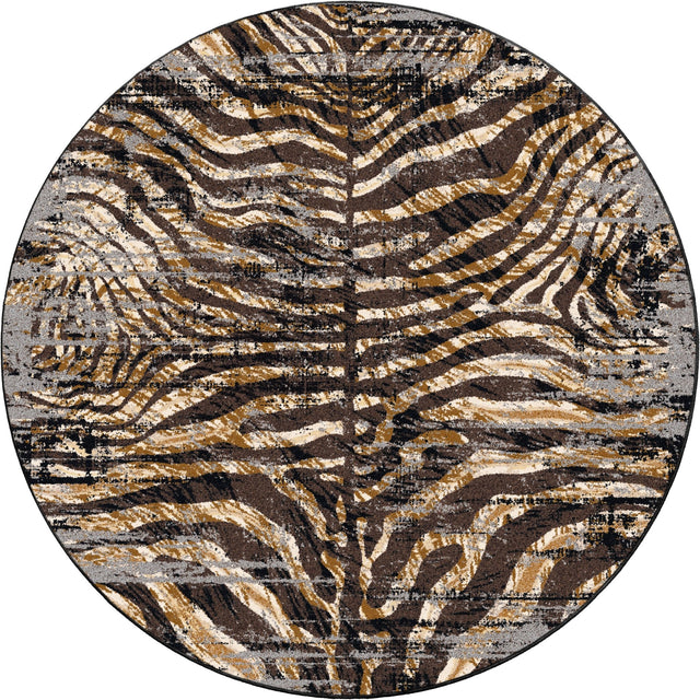 American Dakota Midnight Zebra Rawhide Rug - 0644RWH234
