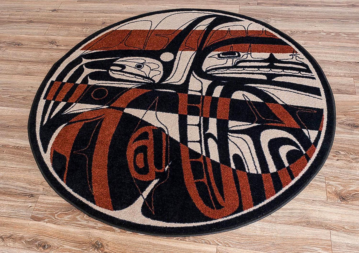 American Dakota Mike D Northern Stripes Red and Black Rug - MD0313RBK254