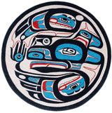 American Dakota Mike D Raven Red and Blue Rug - MD0312RBU254