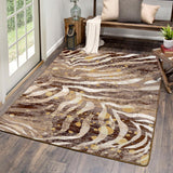 American Dakota Modern Zebra Gold Splash Rug - 0408GSP234