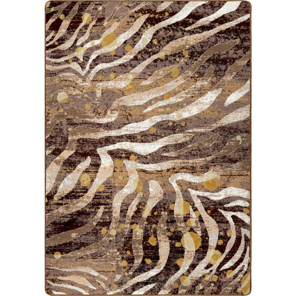 American Dakota Modern Zebra Gold Splash Rug - 0408GSP234