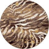 American Dakota Modern Zebra Gold Splash Rug - 0408GSP234