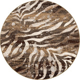 American Dakota Modern Zebra Silver Splash Rug - 0408SSP234