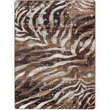 American Dakota Modern Zebra Silver Splash Rug - 0408SSP234