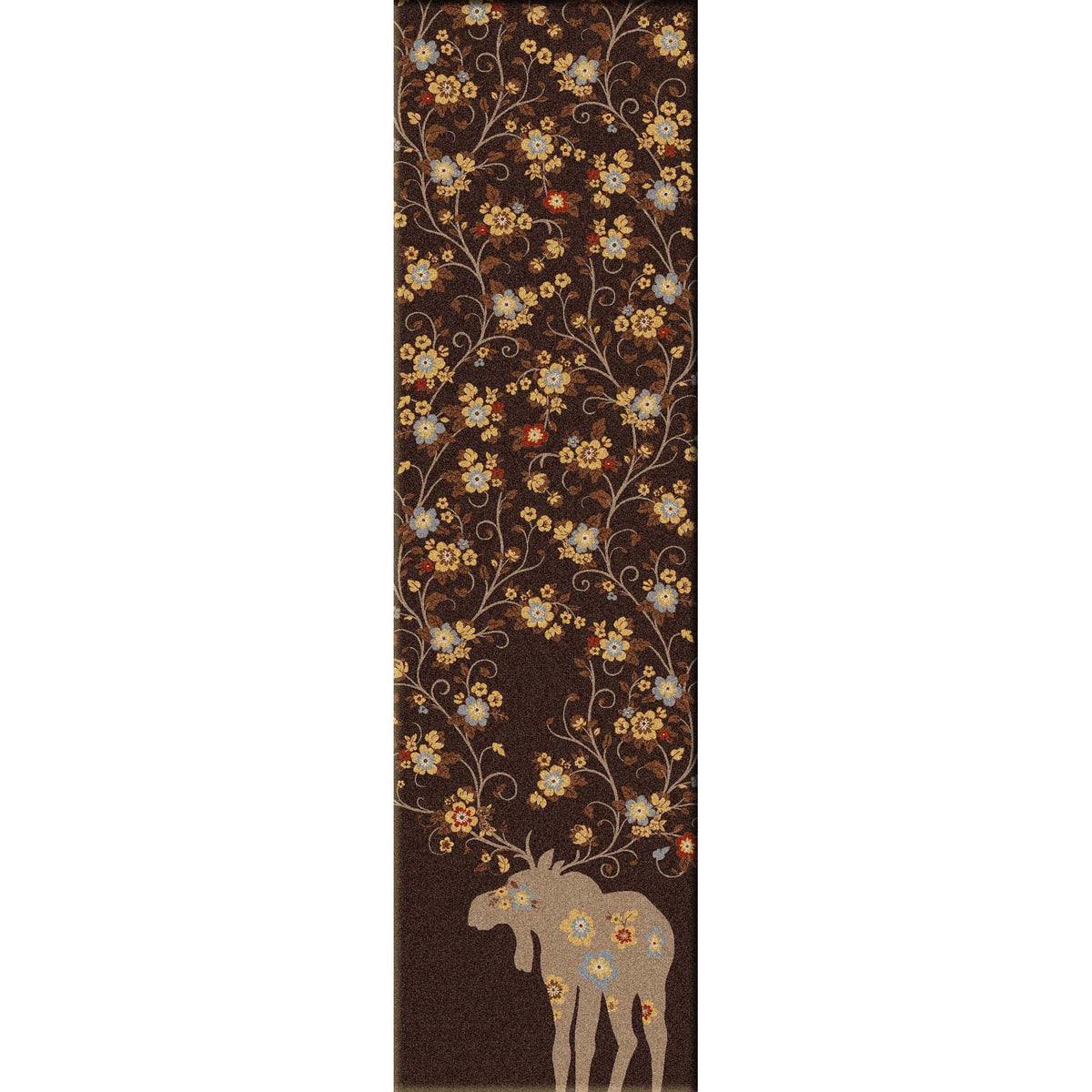 American Dakota Moose Blossom Chocolate Rug - 0021CHC234