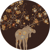 American Dakota Moose Blossom Chocolate Rug - 0021CHC234