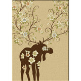 American Dakota Moose Blossom Natural Rug - 0021NAT234