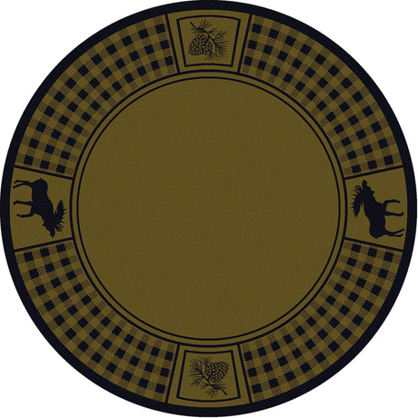 American Dakota Moose Refuge Green Rug - 0058GRN234