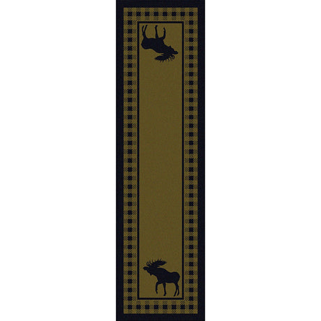 American Dakota Moose Refuge Green Rug - 0058GRN234