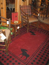 American Dakota Moose Refuge Red Rug - 0058RED234
