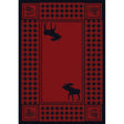 American Dakota Moose Refuge Red Rug - 0058RED234