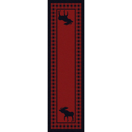 American Dakota Moose Refuge Red Rug - 0058RED234