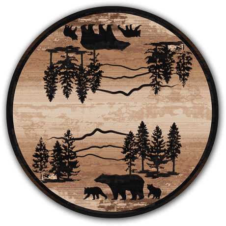 American Dakota Mountain Shadow Bear Natural Rug - 0194NAT234