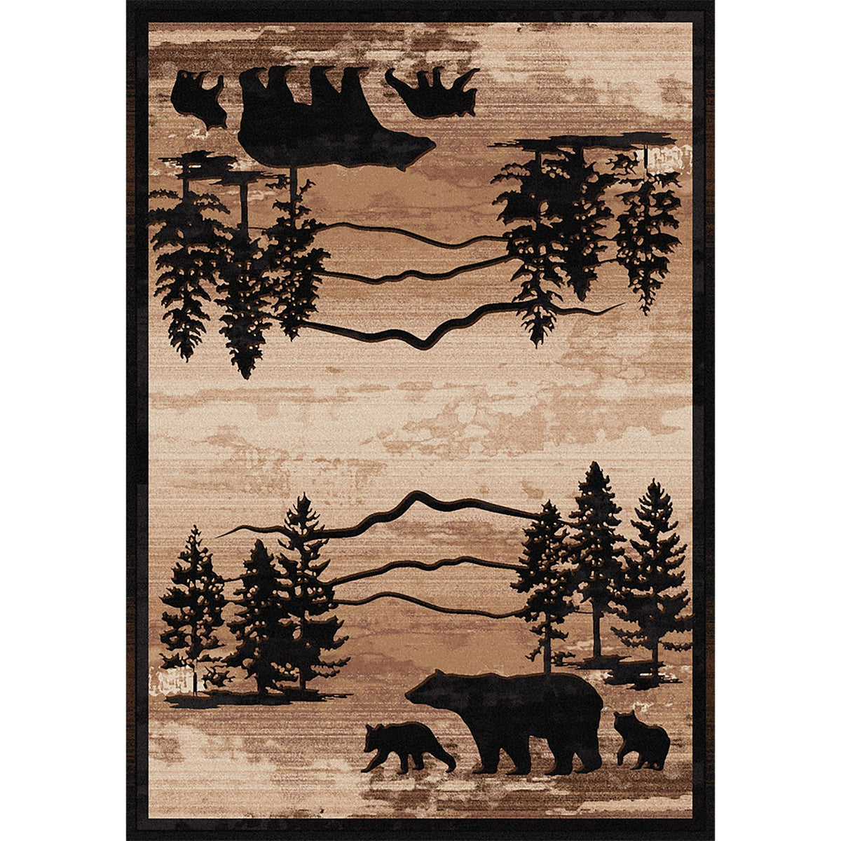 American Dakota Mountain Shadow Bear Natural Rug - 0194NAT234