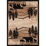 American Dakota Mountain Shadow Bear Natural Rug - 0194NAT234