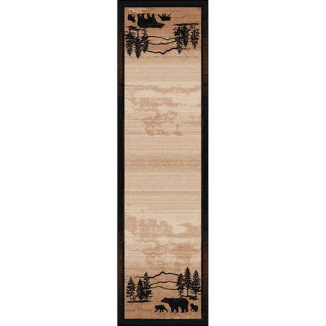 American Dakota Mountain Shadow Bear Natural Rug - 0194NAT234
