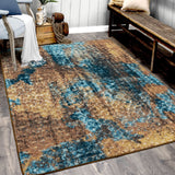 American Dakota Mystic Turquoise Splash Rug - 0545TSP234