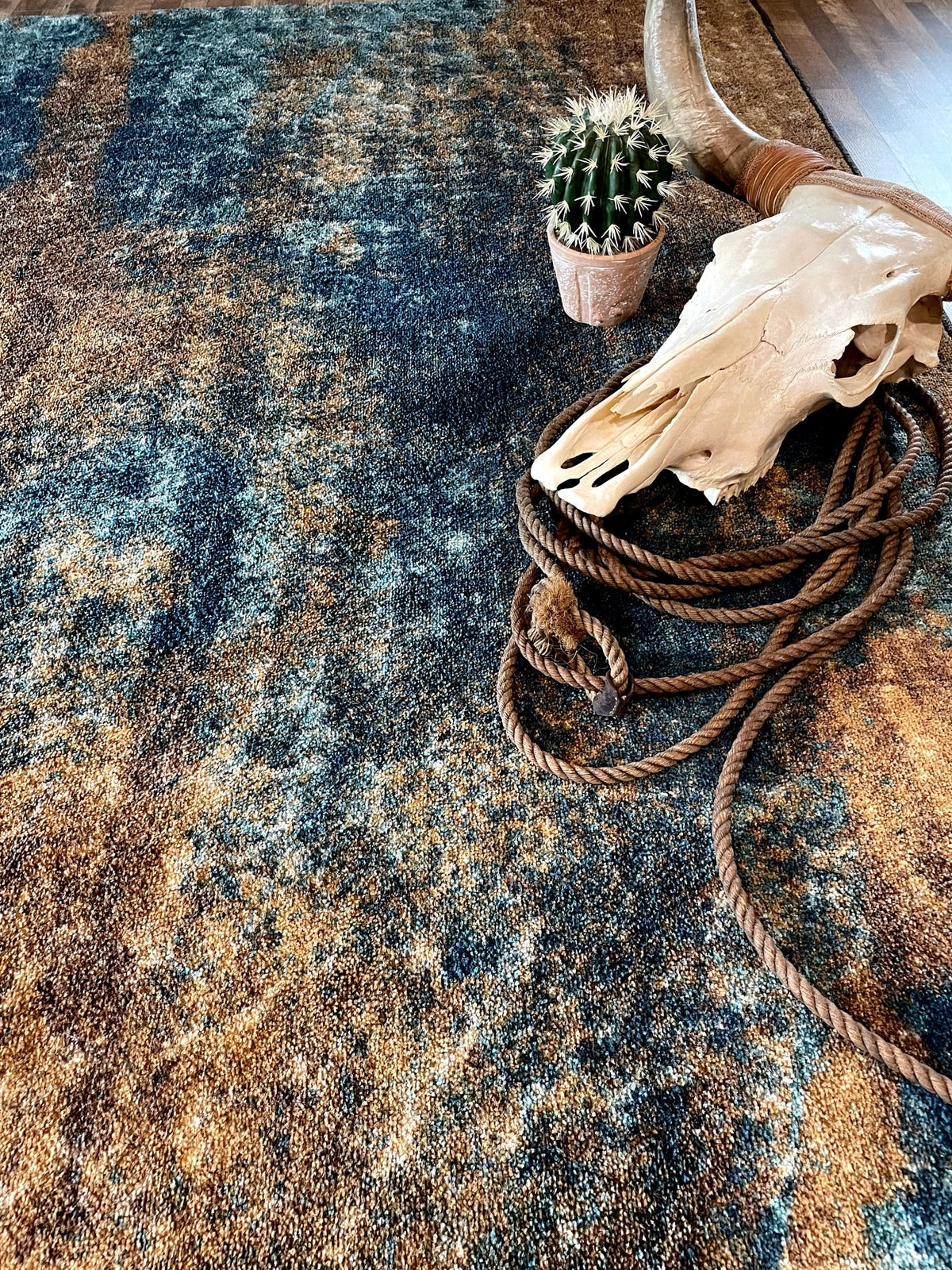 American Dakota Mystic Turquoise Splash Rug - 0545TSP234