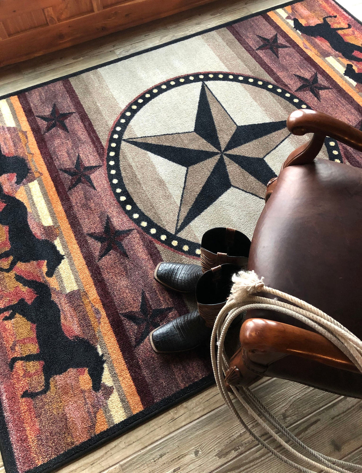 American Dakota Night Stampede Desert Rug - 0418DES234