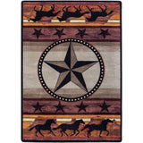 American Dakota Night Stampede Desert Rug - 0418DES234