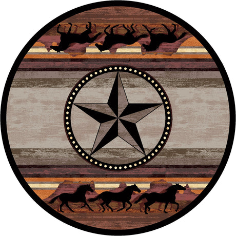 American Dakota Night Stampede Desert Rug - 0418DES234