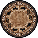 American Dakota Northern Wildlife Brown Shades Rug - 0101BSH234