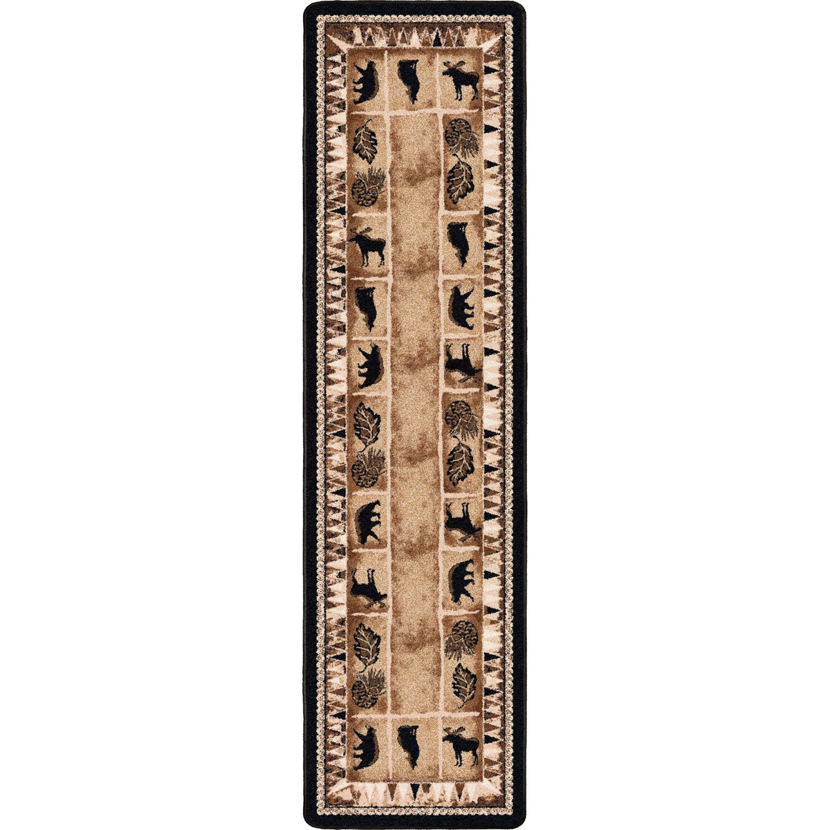 American Dakota Northern Wildlife Brown Shades Rug - 0101BSH234