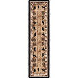 American Dakota Northern Wildlife Brown Shades Rug - 0101BSH234