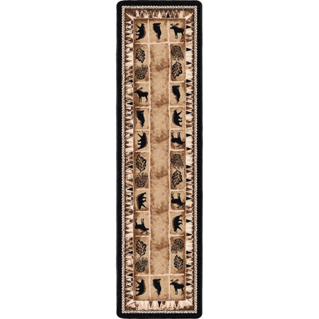 American Dakota Northern Wildlife Brown Shades Rug - 0101BSH234