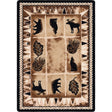 American Dakota Northern Wildlife Brown Shades Rug - 0101BSH234