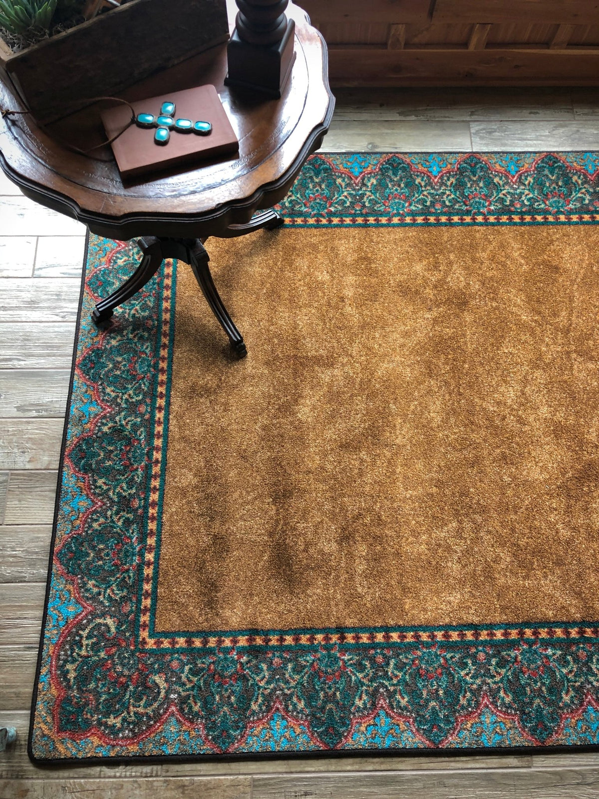 American Dakota Nubuck Cognac Rug - 0419COG234